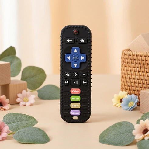 3-6, 6-12 Baby Teething Toys, Remote Control Sensory Teether, Silicone Chew Toy for Teething Relief, BPA-Free Baby