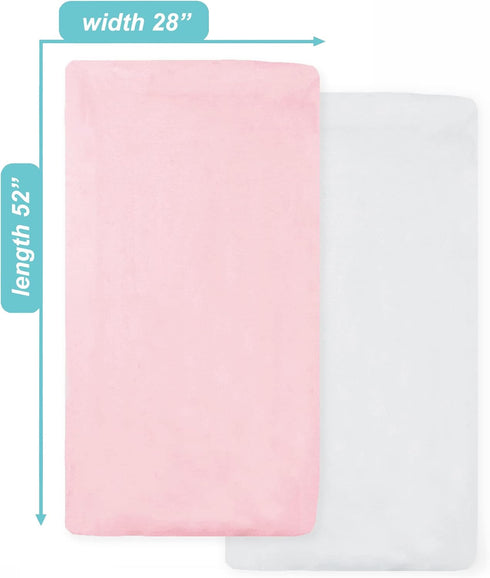 2 Pack 52" 28" American Baby Company Fitted Crib Sheets x - Ultra Soft Microfiber Crib and Toddler Bed Sheets