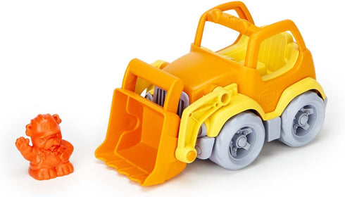 Green Toys Scooper Construction Truck in Yellow/Orange for Kids Outdoor Play