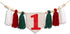 1st Christmas First Birthday High Chair Banner - Oh What Fun it is to be One Highchair Banner, Red and Green Birthday