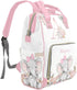 Yeshop Backpack Daypack Personalized Diaper Pink Floral Monogram Elephant Multi Function Diaper Bag Travel Nursing