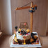RUIYDZ Construction Cake Topper Large Crane Excavator Traffic Road Sign Cake Toppers Construction Birthday Party
