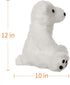 12 Inches Apricot Lamb Toys Plush White Polar Bear Stuffed Animal Soft Cuddly Perfect for Child Medium