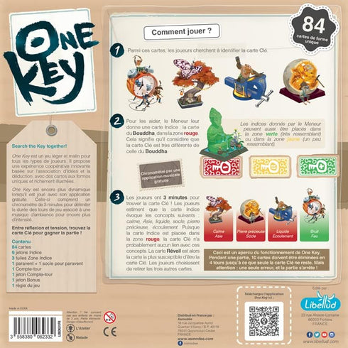 One Key Board Game - Cooperative Deduction and Image Interpretation Game! Fun Family Game for Ages 8+, 2-6 Players
