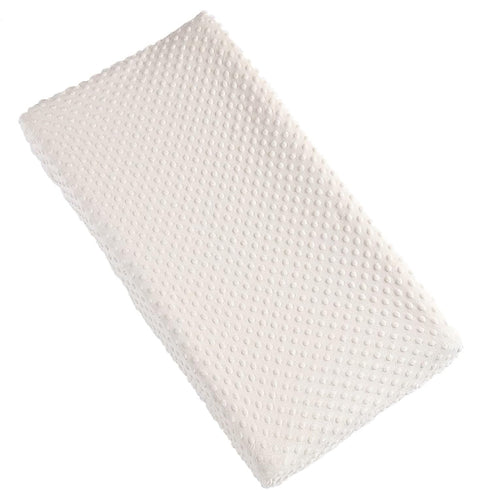 Solid Changing Table Pad Cover, Fits 32"/34''x16" Contoured Diaper Pad, Ultra Soft Cozy Minky Dots (Beige)