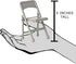 Set 2 of Gray Folding Chairs for Wrestling Action Figures