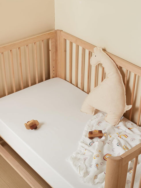 2 Pack 28"x52"x8", TILLYOU Baby Crib Sheets for Boys Girls, Fitted Crib Sheet for Standard Crib and Toddler Mattresses