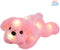 WEWILL 10'' Light Up Pink Puppy Dog - LED Stuffed Animal with Colorful Night Light for Kids Gifts