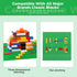 Classic Baseplates Building Plates-8 Pack 10" x 10" Building Boards,100% Compatible with All Major Brands and Activity Table, Creative Building Platforms Mats for Toy Bricks,Green