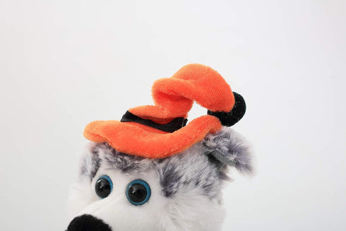 Plushland Halloween Pawpals 8 Inch Puppy Dog Plush Toy with Hat and Jack O Lantern for Kids