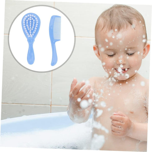 Set 6-Piece Sosoport Baby Hair Brush for Newborns Infant Comb and Massage Brush Kit Soft Silicone Baby Bath Supplies