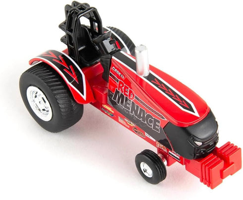 Case IH 1/64 47569 Red Menace Pulling Tractor with Pickup Truck & Trailer
