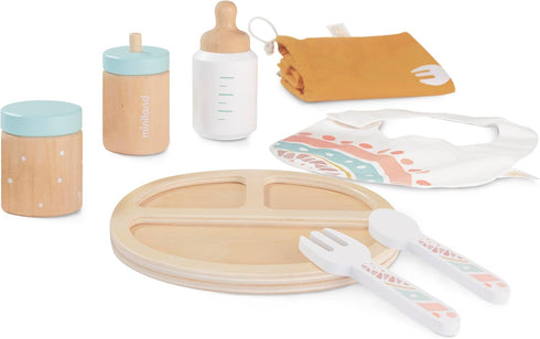 Miniland Doll Wooden Feeding Set - Quality ECO Imaginative Toy