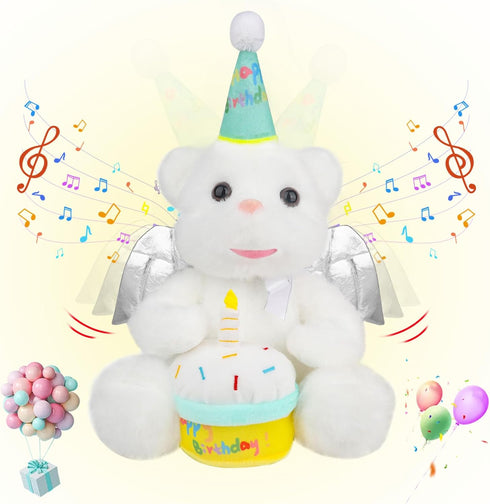 Singing Happy Birthday Song Teddy Bear Plush Toys Singing Angel Teddy Bear