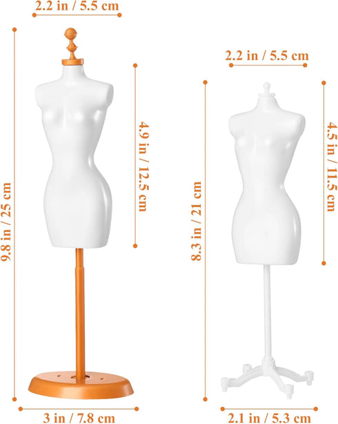COHEALI Dress Stand Doll Hold Display Stand, 4pcs Doll Clothes Support Stents for Display