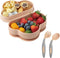 SUPERMAMA Suction Silicone Baby Feeding Set, 2 in 1 Bowls and Spoons, BPA Free, Infant Toddler Self Feeding Led Weaning