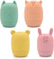 PandaEar Baby Bath Toys, 4 Pack Silicone Squeezable Bath Toys for Infants Toddlers 6-18 Months, Non Toxic Shower Toys