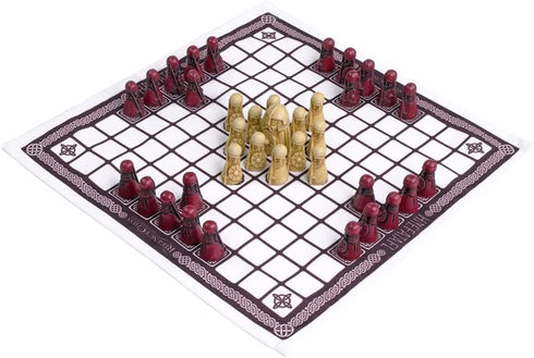 Hnefatafl - The Viking Game, Cardinal Edition with Red Pieces