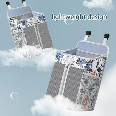 EUBUY Changing Table Diaper Organizer, Nursery Caddy Organizer for Cribs Playard Baby Essentials Storage, Oxford Fabric