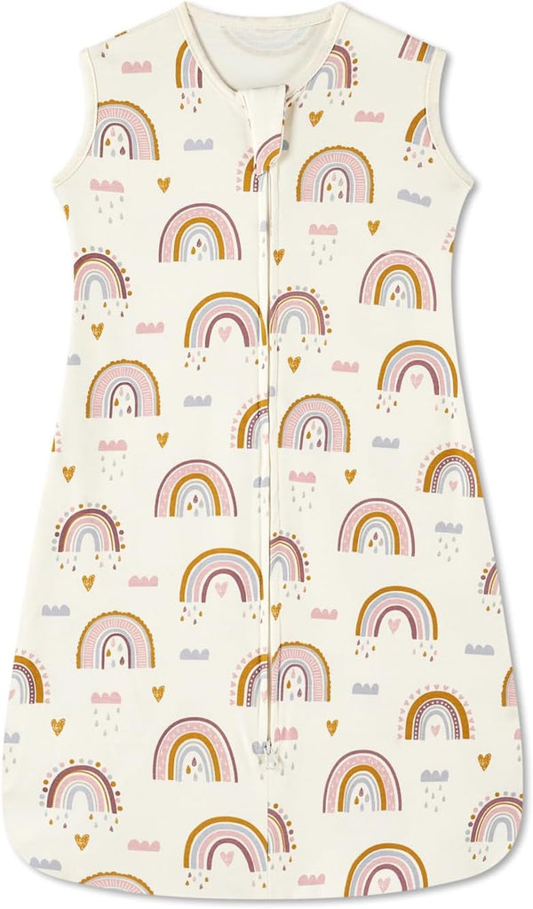 Juaugusep Toddler Sleeping Sack Cartoon Zipper Sleeveless Baby Wearable Blanket Swaddle Sleep Bag