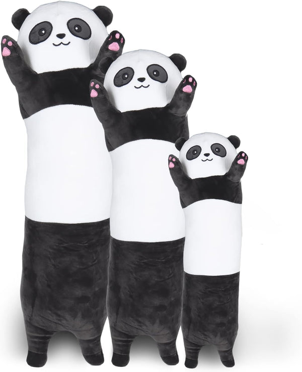 Panda Plush Body Throw Pillow, 43.3" Long Kawaii Soft Panda Stuffed Animal Pillow for Kids Children Gifts