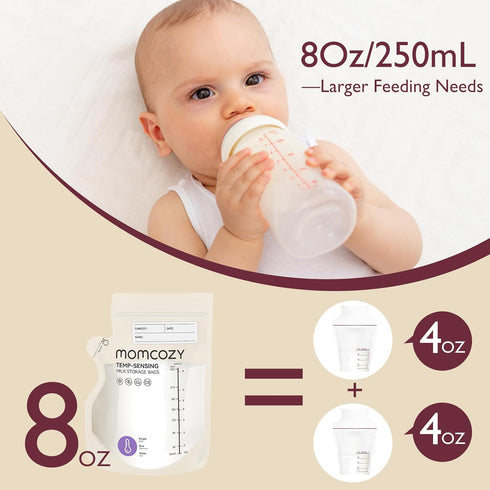Momcozy Momcozy 8Oz Natural Breast Pump Wipes & Breastmilk Storage Bag