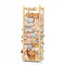 BENCHRY Stuffed Animal Storage, Wood Stuffed Animal Zoo Storage with Brake Wheels, Space