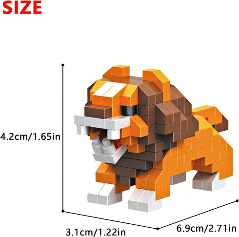 Kids Adult Animal Micro Building Blocks Set for Home and Office Decoration KLJM-10 (Lion,203PCS)