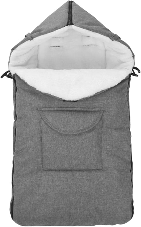 Ckuakiwu 48x90cm Pushchair Bunting Bag, Thicken Warm Stroller Footmuff with Plush Lined, Windproof Infant Car Seat