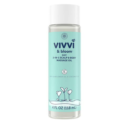 VIVVI & BLOOM Gentle 2-in-1 Baby Scalp & Body Massage Oil, Fast