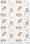 KICPOAY Fitted Crib Sheets White Bears with Clouds Stretchy Portable Playard Sheets for