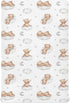 KICPOAY Fitted Crib Sheets White Bears with Clouds Stretchy Portable Playard Sheets for