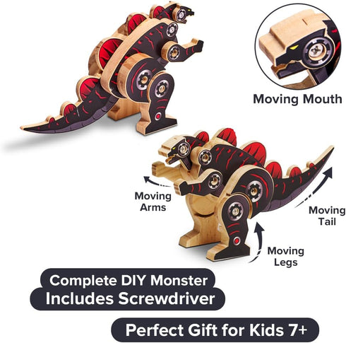 7-12 1) Little Jupiter DIY Wooden Kit with Stickers - Japanese Monster for Yrs - Woodworking Kits - Wood Crafts