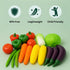 20 Playset Set Pieces Play Vegetables - Life-Sized Toy Food for Kids Kitchen, Healthy Farmer's Market Grocery Pretend