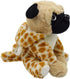 Cute Pug Dog Stuffed Animal | Brown Panther Plush Toy in Leopard Costume, 12 Inch Soft Pug Toy for Kids