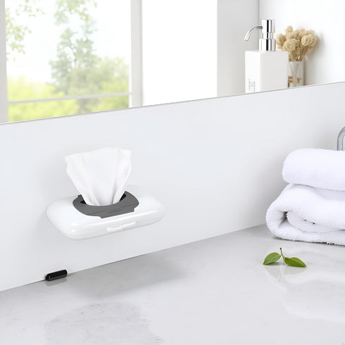 Dwuww 2Pcs Travel Wipe Holder Grey Green Reusable Wet Wipe Container Box Strollers Hanging Wipes Dispensers Wipe Case
