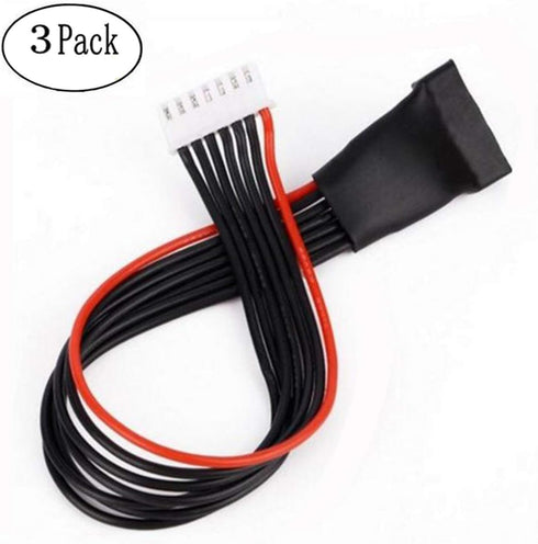 3 Pack ShareGoo JST-XH Balance Charging Extension Cable Wire Lead Adapter for RC Car Boat Drone Lipo Battery (20CM,