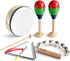 MUSICUBE 7 Pcs Musical Instrument Toys Set, Wooden Percussion Instruments for Toddler Birthday Gift