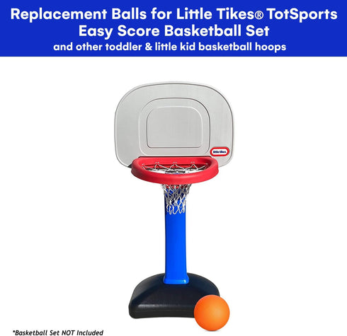Botabee - 6 Inch Mini Rubber Basketball Set of 2 for Kids - Lightweight Soft Indoor/Outdoor Toddler Balls (Orange)