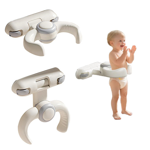 FENRNISI Toddler Bath Stand-Wall-Mounted Children's Bath Rack, Foldable & Adjustable Infant Bath for
