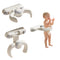 FENRNISI Toddler Bath Stand-Wall-Mounted Children's Bath Rack, Foldable & Adjustable Infant Bath for