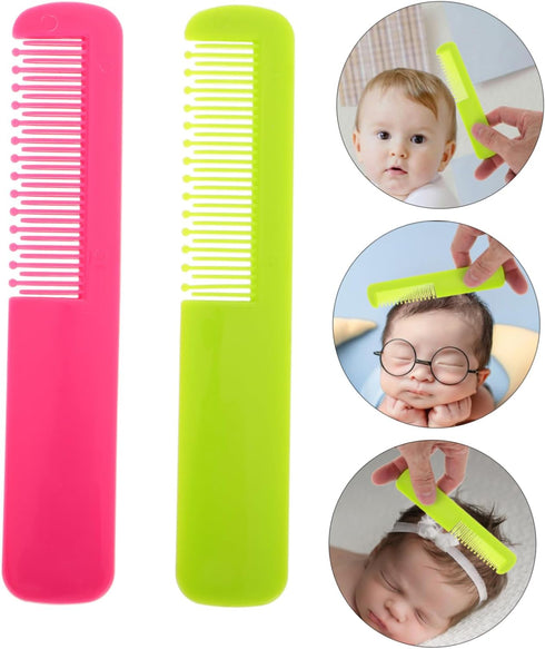 Set 2pcs Gentle Detangling Hair Comb for Newborns - Cradle Cap Brush