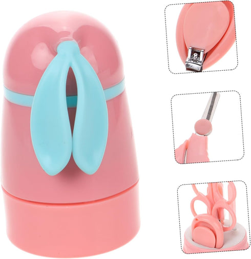 Set KOMBIUDA Nail Care Cute Case Boy Girl Grooming Kit Including Nail Clippers Scissors and Tweezers for Newborn