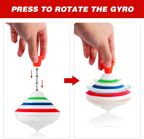 PATKAW Spinning Top, LED Gyroscope Music Toy, Flashing Spinning Tops for Kids Birthday Party Supplies