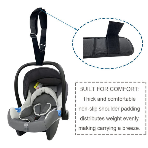 Oiloda Car Seat Carrying Shoulder Strap Car Seat Travel Belt Car seat Strap Adjustable Shoulder Infant Carrier Transfer