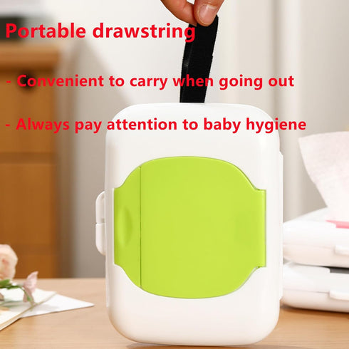 Cbhoktyue Wipes Dispensers Travel Wipes Case Refillable Wipe Holder Reusable Travel Wet Wipe Pouch Hanging Wet Wipe