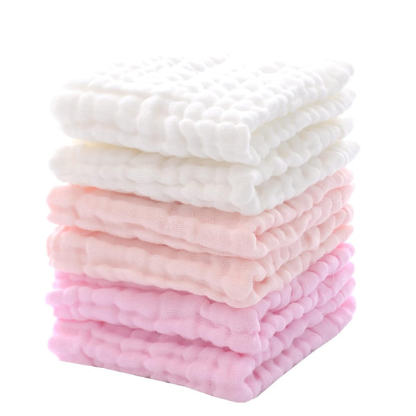 MUKIN Baby Washcloths and Burp Cloths, Soft Absorbent Towels for Newborns, 6