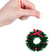 10 Pieces Mini Artificial Christmas Wreaths Ornaments - Dollhouse Miniature Christmas Wreath for Door, Windows, Tree