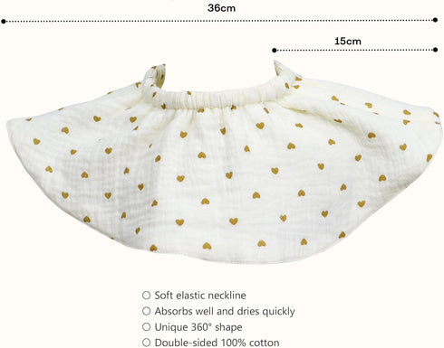 Naznooz Set 4-Pack 0-24 Premium Quality Organic Double-Sided Baby Bibs for Drooling and Teething | |For Boys and Girls