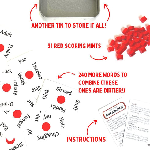 Swearmints Spicy NSFW Edition - Portable Adult Party Game That Fits in Your Pocket - Unique Gift Idea